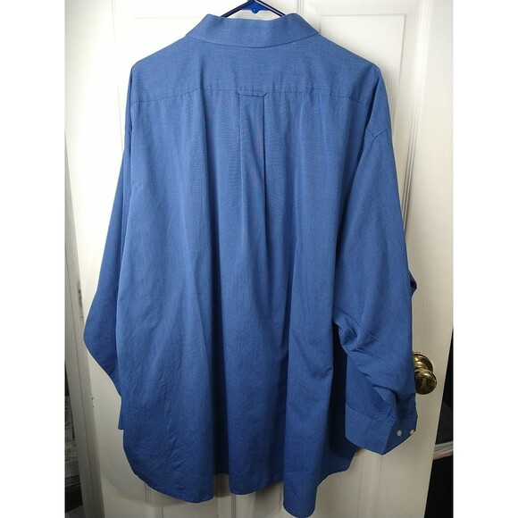 Repp Men'swear 21/35-36 Tall Blue LS Collared Button down Shirt Business Office - Picture 6 of 6